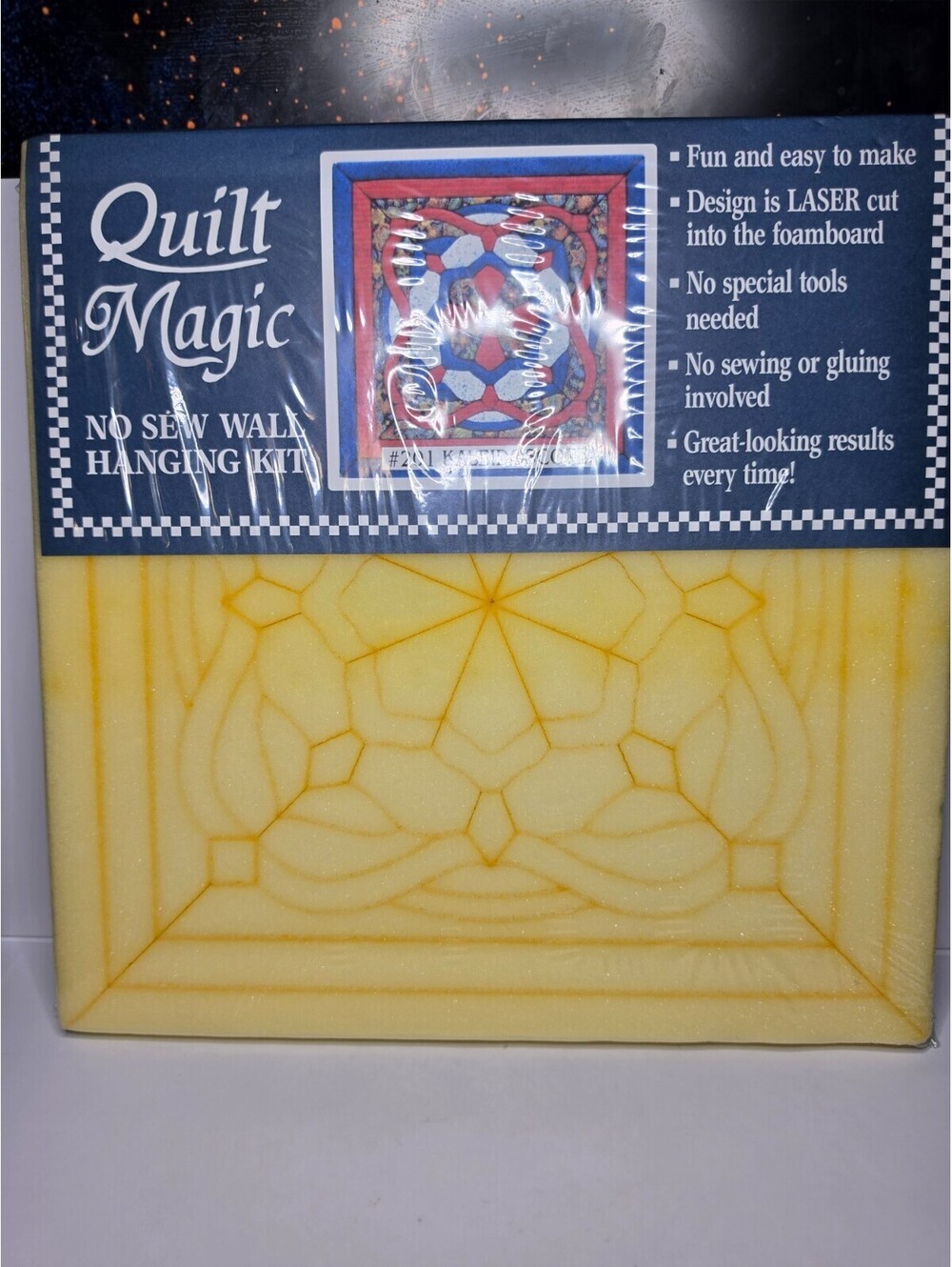 Quilt Magic No Sew Wall Hanging Kit #201 Kaleidoscope SEALED